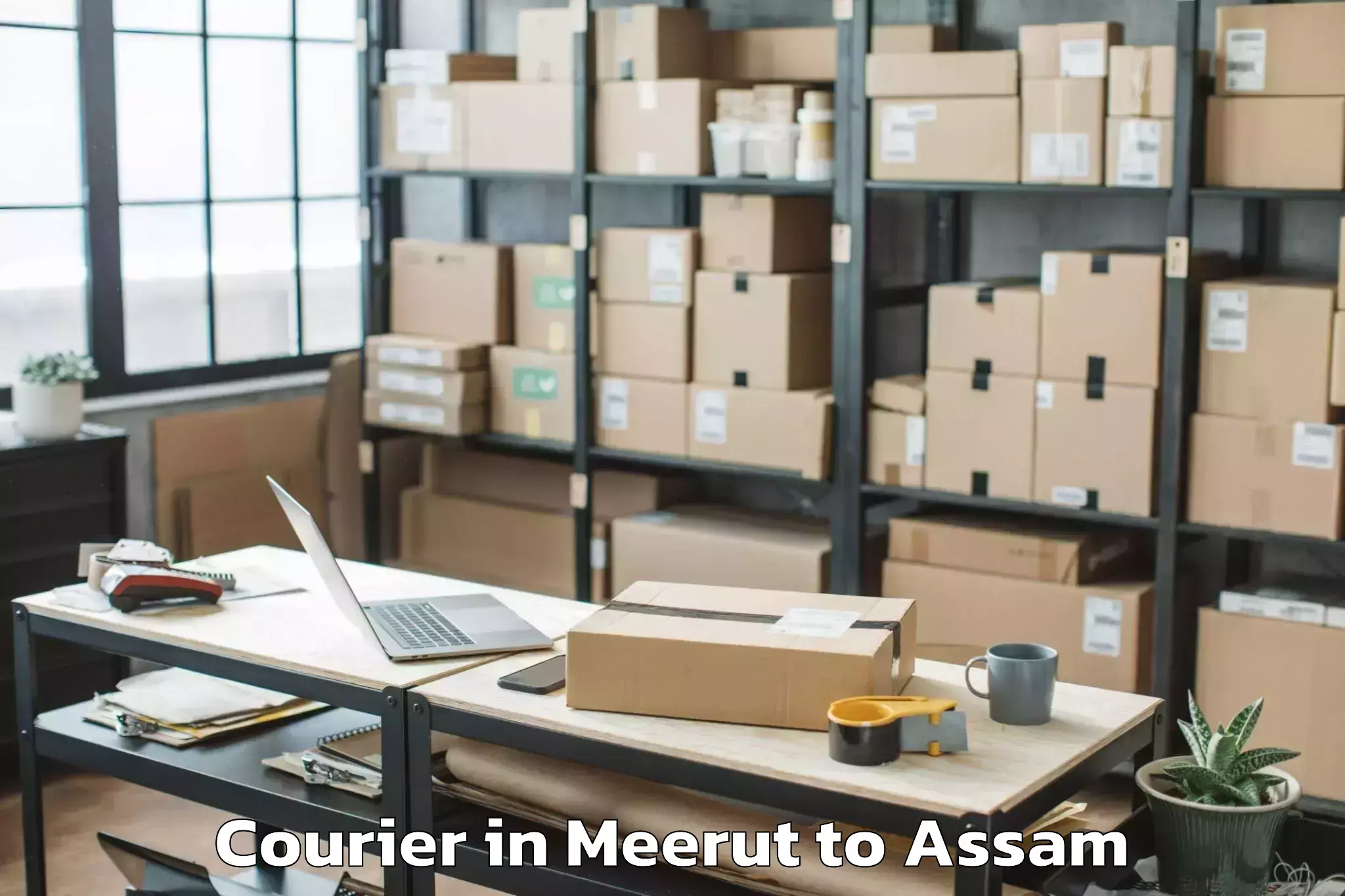 Affordable Meerut to Jagiroad Courier